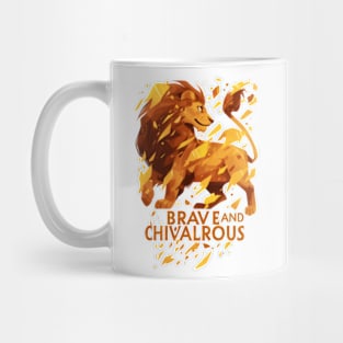 Brave and Chivalrous - Confident Lion - Fantasy Mug